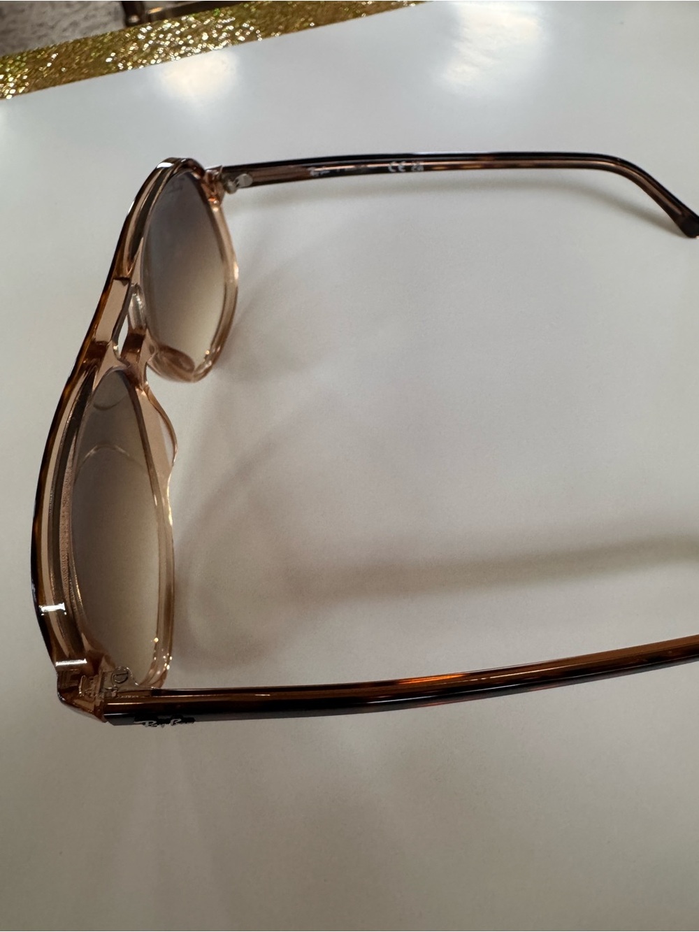 Ray-Ban Women’s Brown Gradient Aviator Sunglasses - Picture 4 of 5